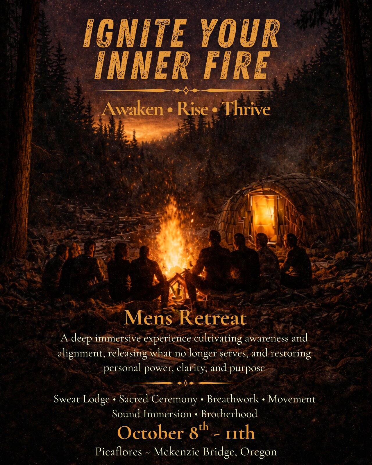 Ignite Your Inner Fire retreat poster